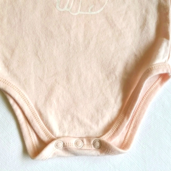 first impressions blush pink bunny bodysuit diaper shirt 3 months baby girl - Picture 3 of 5